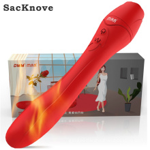 SacKnove Waterproof Red Wond Extended Heated Flowerbomb 10 Speed Vibrating Vaginal Stimulator Dildo Rose Vibrator For Sex Toy